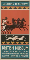 British Museum, Straßenbahnlinien 33, 35, 1927